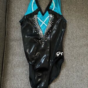 GK Black and Blue Kids Leotard